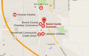Map to Lebanon Business Park Power Site